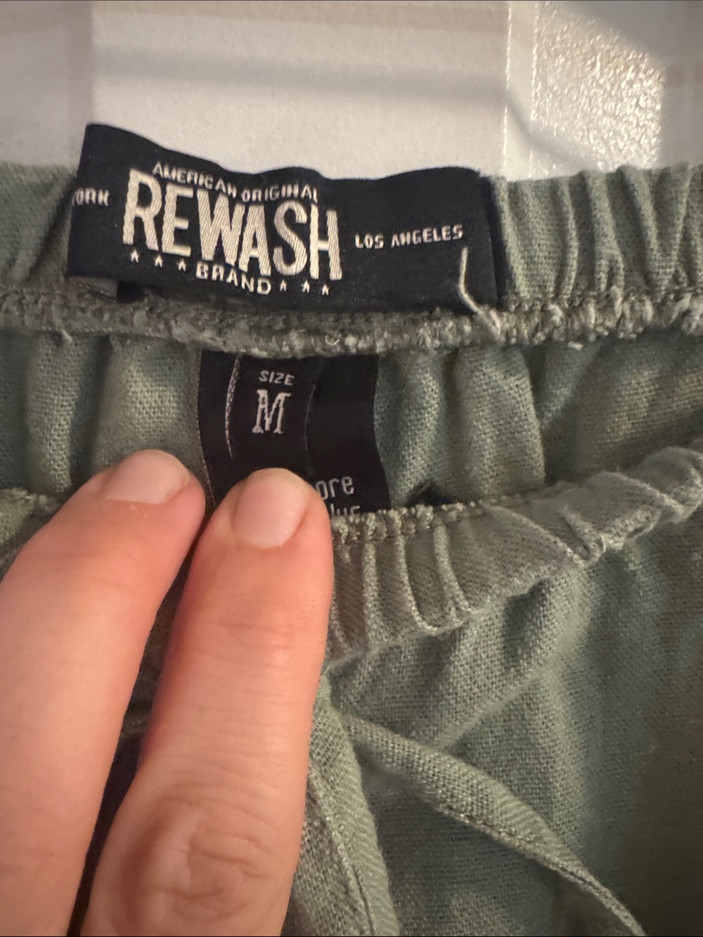 Light Sage Green Tiered Drawstring Pants - Picture 3 of 7